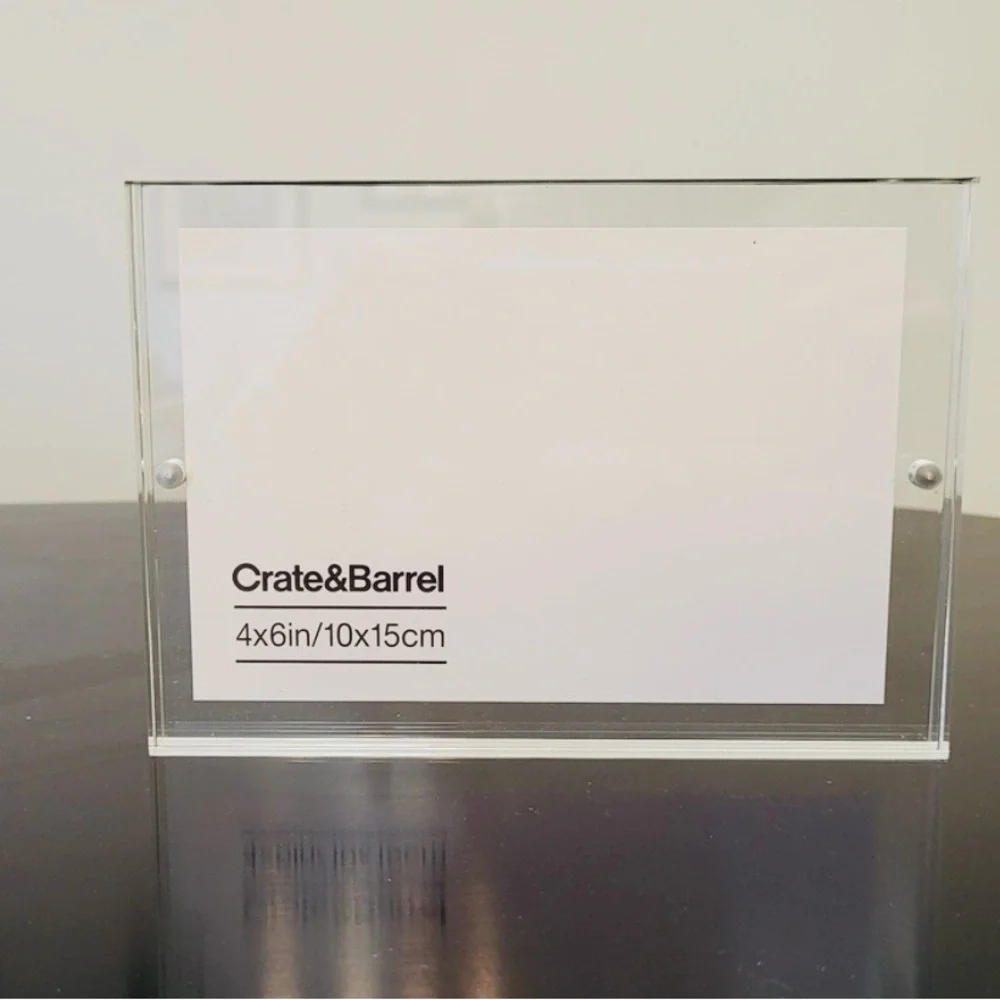 Crate&Barrel Clear Acrylic Photo Frame